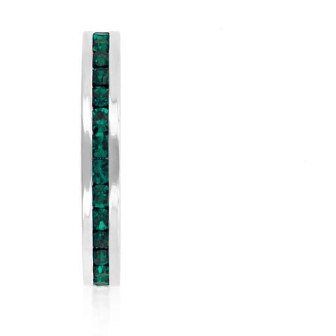 Gail Emerald Green Eternity Stackable Wedding Ring | 1ct