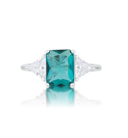Gretchen 3ct Aqua Radiant CZ Cocktail Ring | 4.5ct