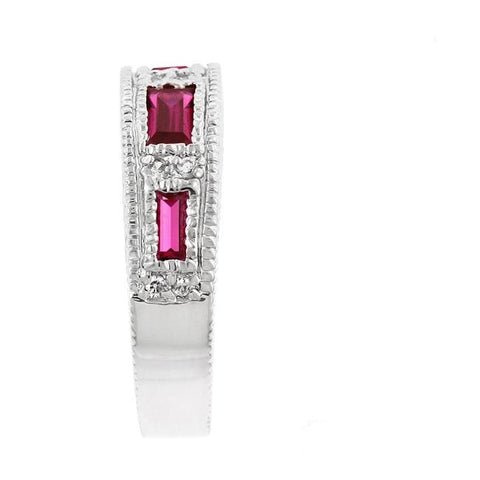 Halle Ruby Radiant CZ Band Ring | 1.5ct