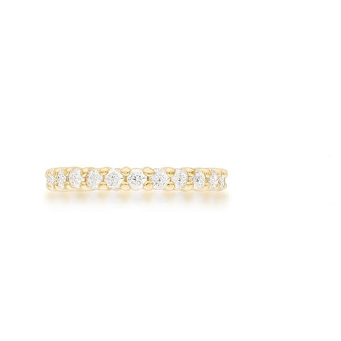 Krista Gold Eternity Round Cut Stackable Ring | 2ct | 18k Gold