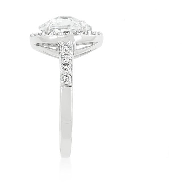 Lucetta 3ct Round Faceted Engagement Ring | 4ct