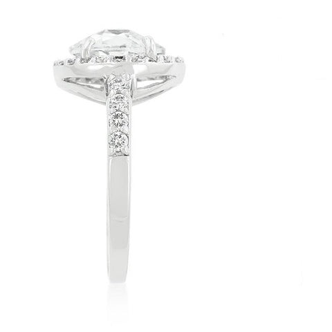 Lucetta 3ct Round Faceted Engagement Ring | 4ct