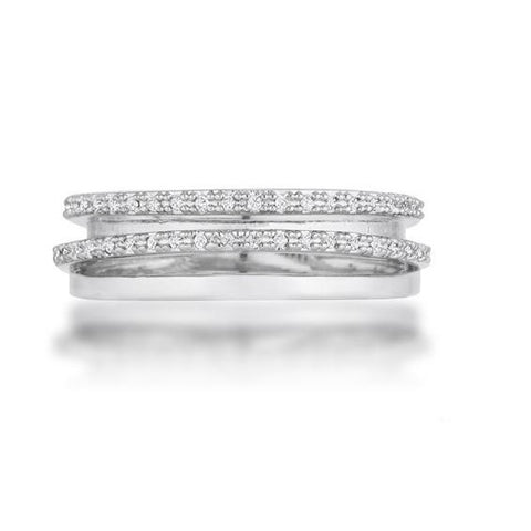 Lynn CZ Twisted Trio Band Ring | .3ct