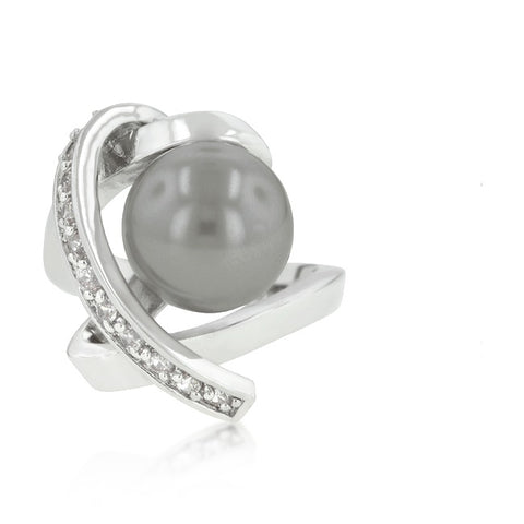 Sisley Dark Grey Stimulate  Pearl Knotted Ring | 2.4ct