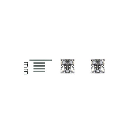 Etta Princess Cut Stud Earrings – 4mm | 0.5ct