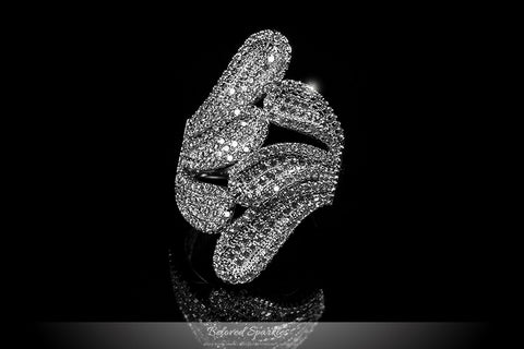 Lisha Micropave Cluster Contemporary Fashion Ring | 1.5ct