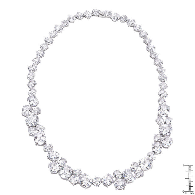 Sisley Bejeweled Cluster Cubic Zirconia Necklace