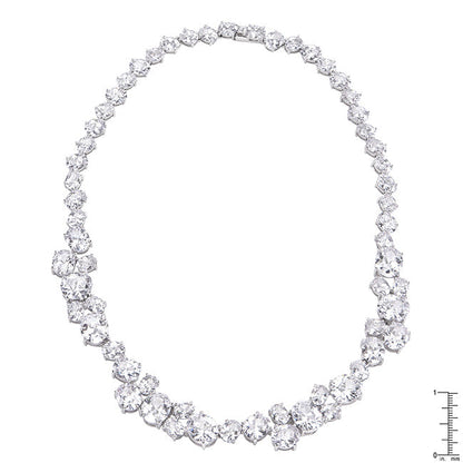 Sisley Bejeweled Cluster Cubic Zirconia Necklace