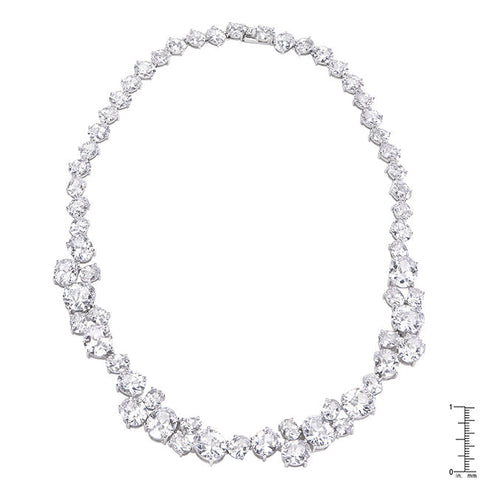 Sisley Bejeweled Cubic Zirconia Cluster Necklace | 203ct