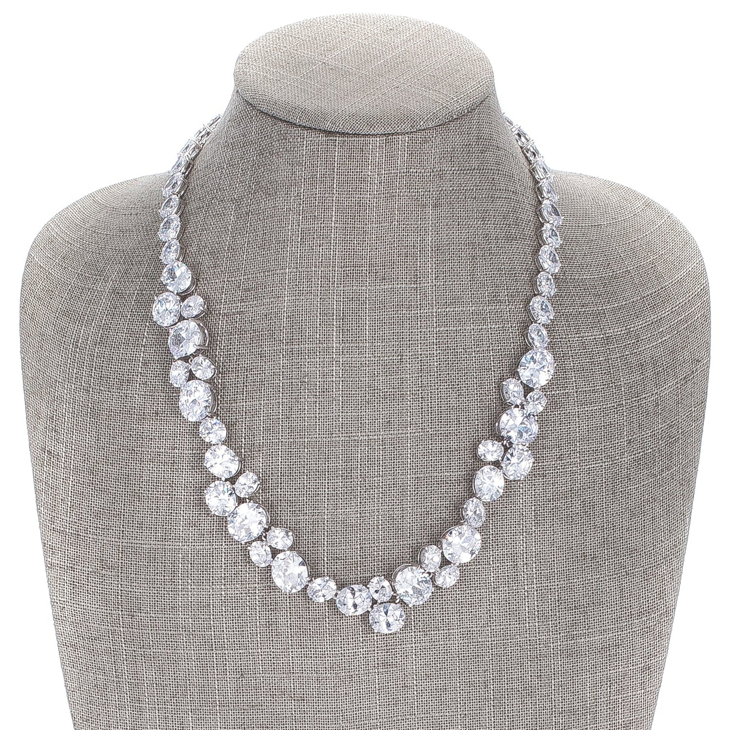 Sisley Bejeweled Cluster Cubic Zirconia Necklace