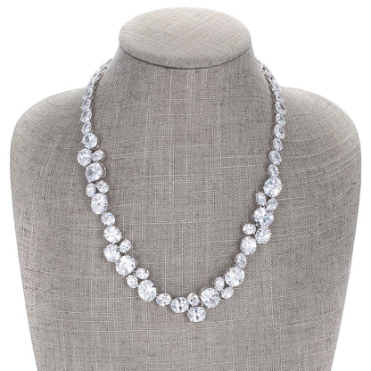 Sisley Bejeweled Cluster Cubic Zirconia Necklace