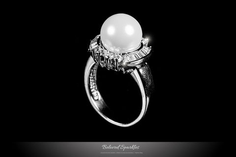 Nelly Pearl Baguette CZ Ring | .8ct