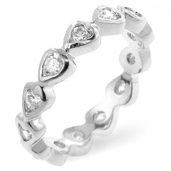 Flis Heart Eternity Stackable Band Ring | 0.5ct