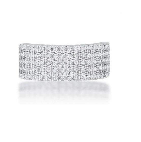 Gwen Cluster CZ Wide Band Ring  | 2ct