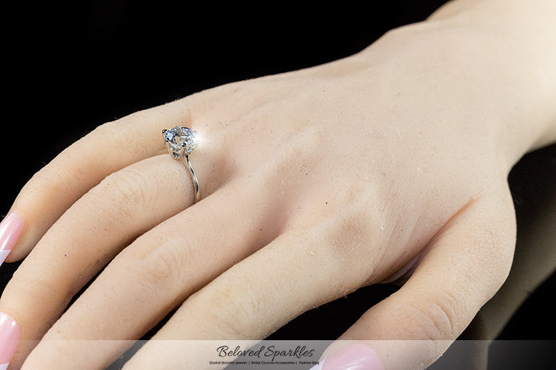 Temila 8mm Round Solitaire Engagement Ring |  2ct