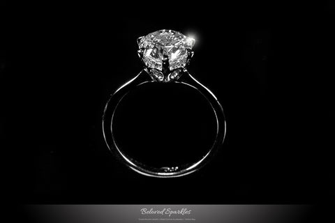 Temila Round Solitaire Engagement Ring |  2ct | Sterling Silver