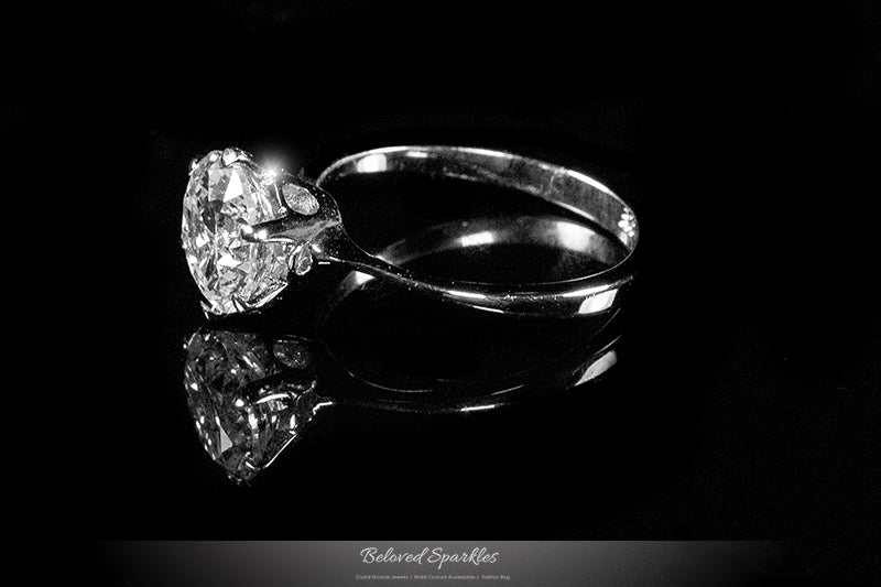 Temila 8mm Round Solitaire Engagement Ring |  2ct